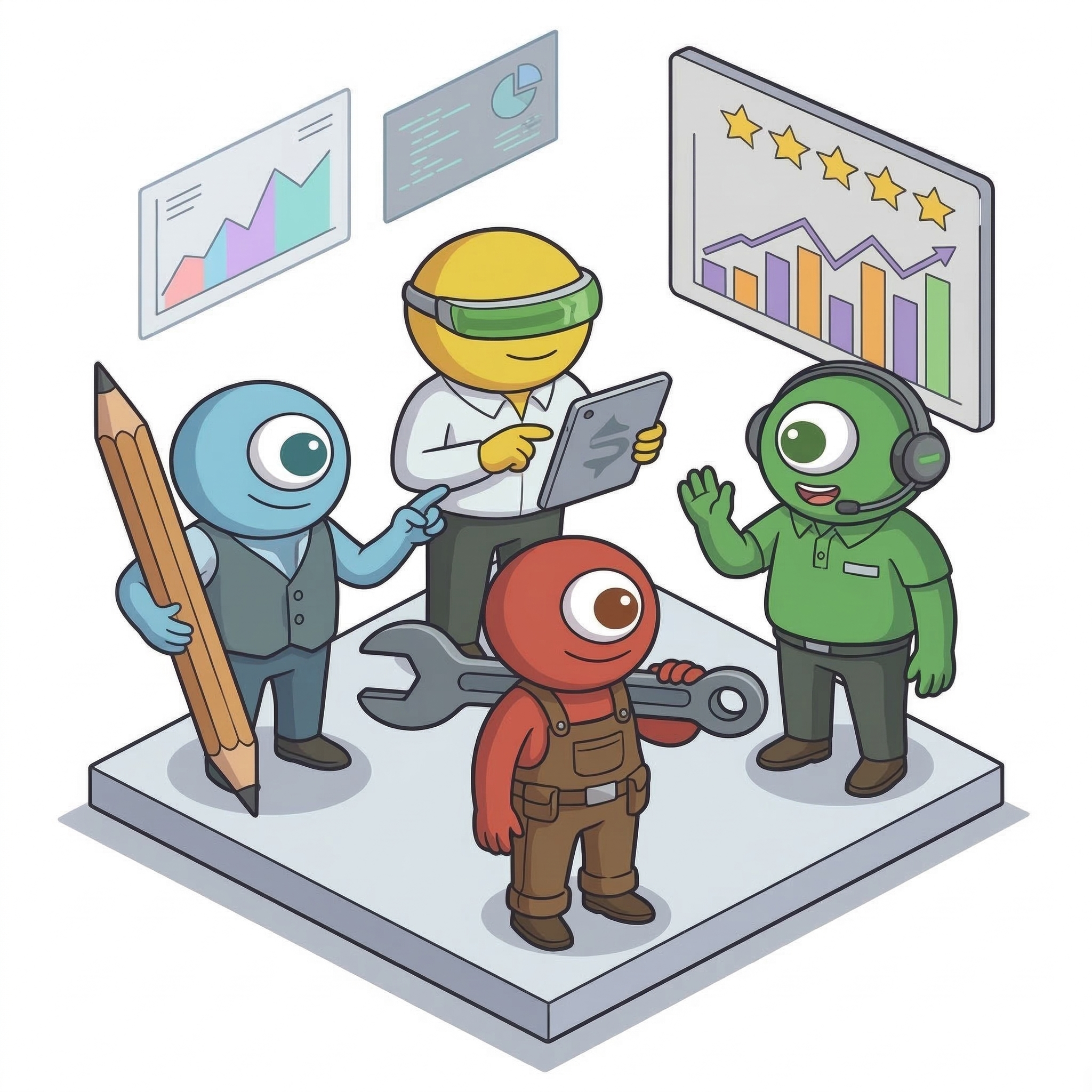 Team collaborating around agent quality