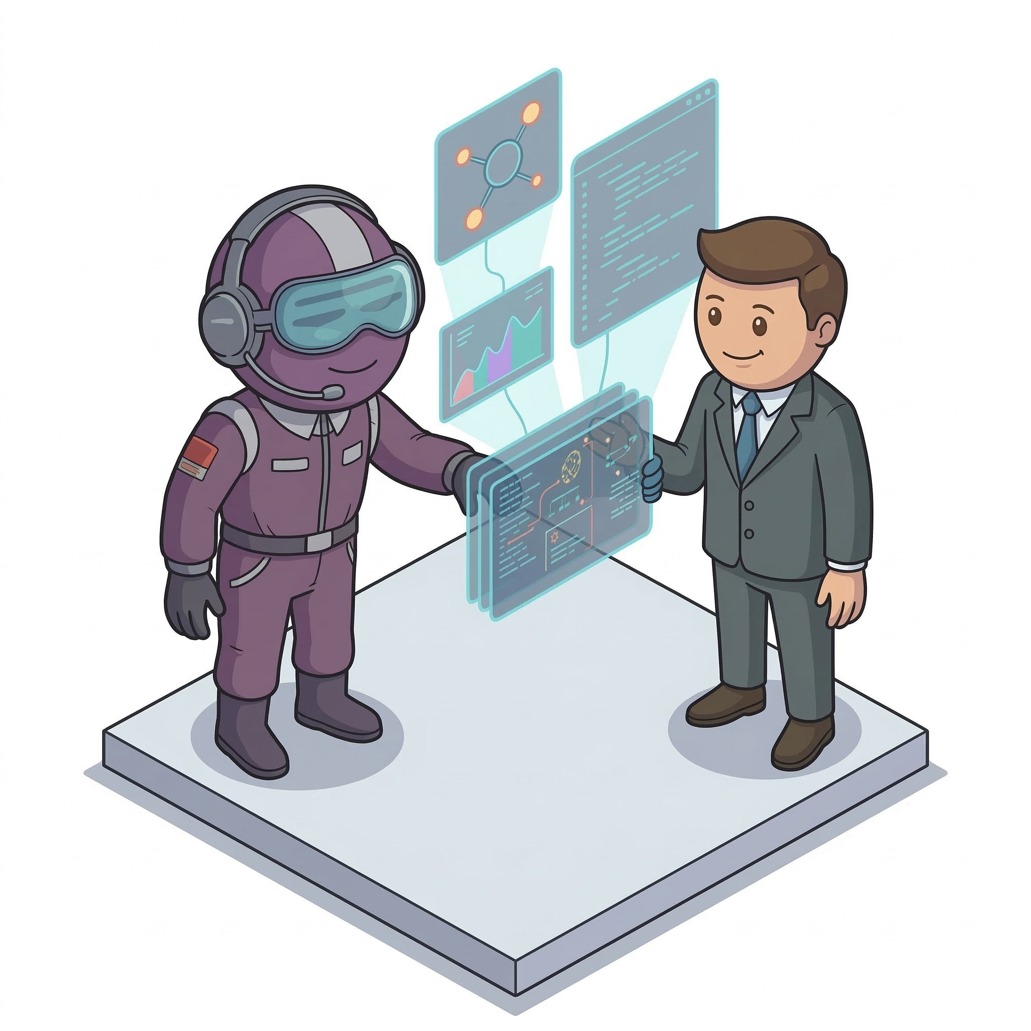 Agent and developer handing off data