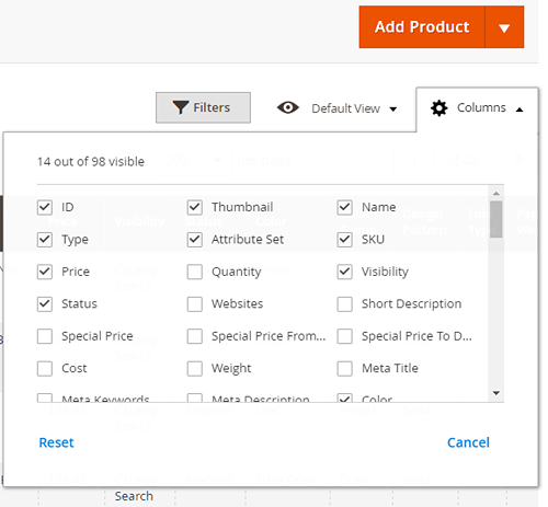 magento columns