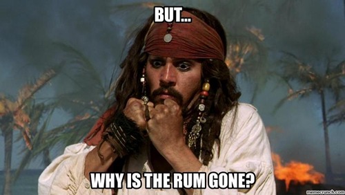 Pireate of the carribean - why is the rum gone?