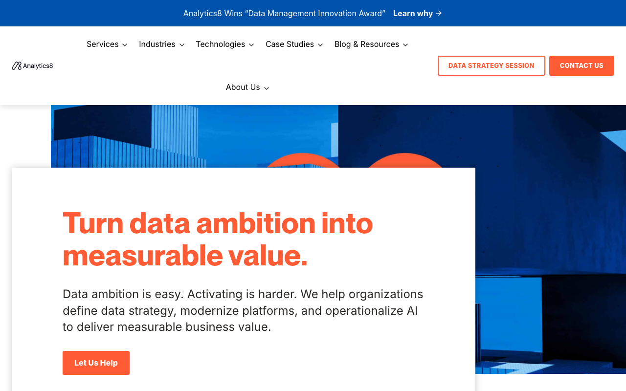 Analytics8 homepage