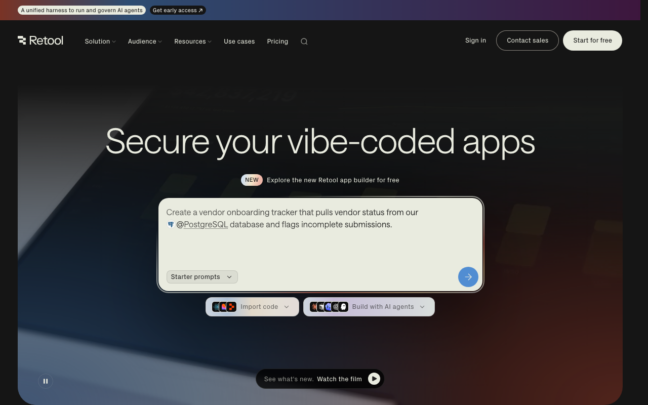 Retool homepage