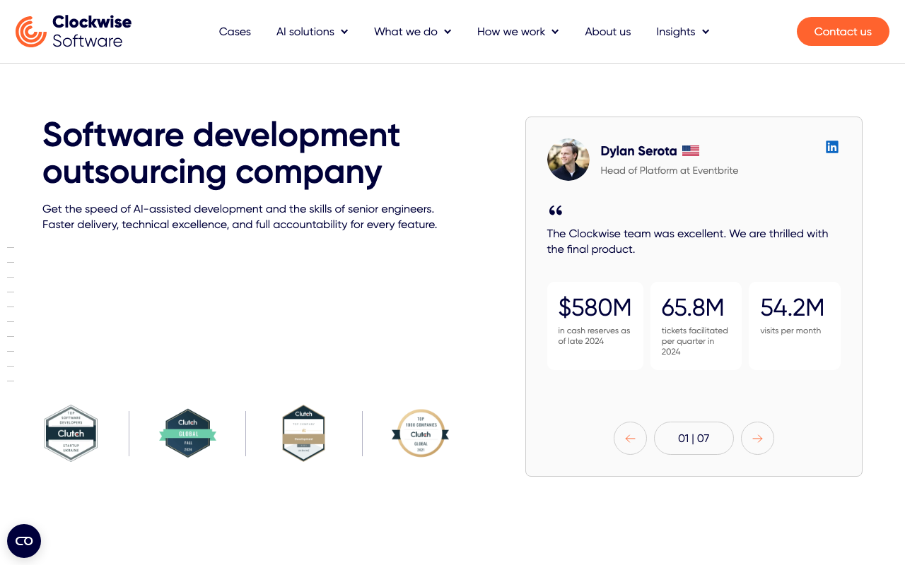 Clockwise Software homepage