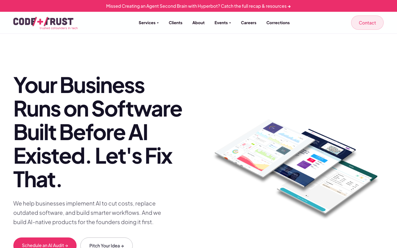 Code and Trust homepage