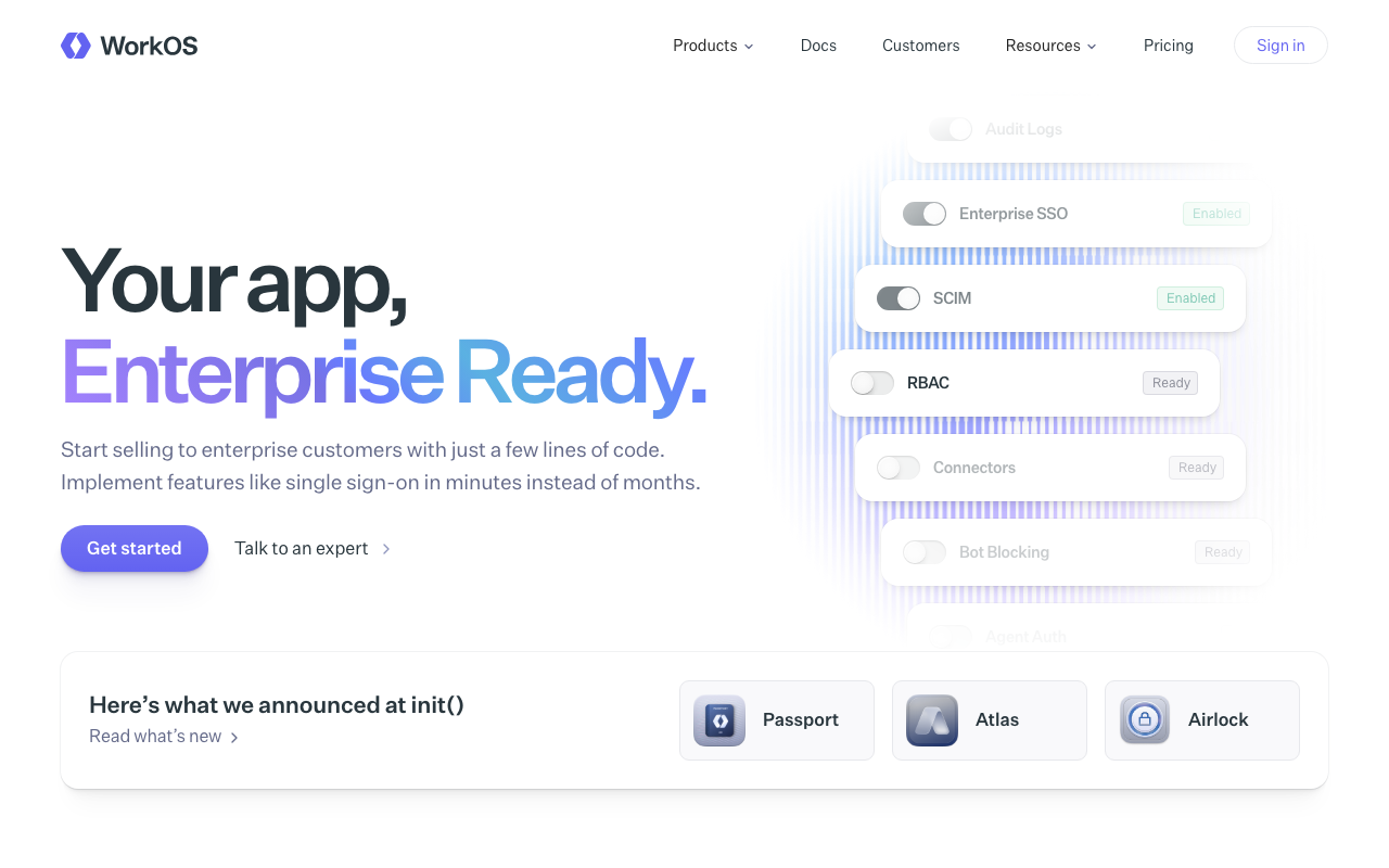 WorkOS homepage