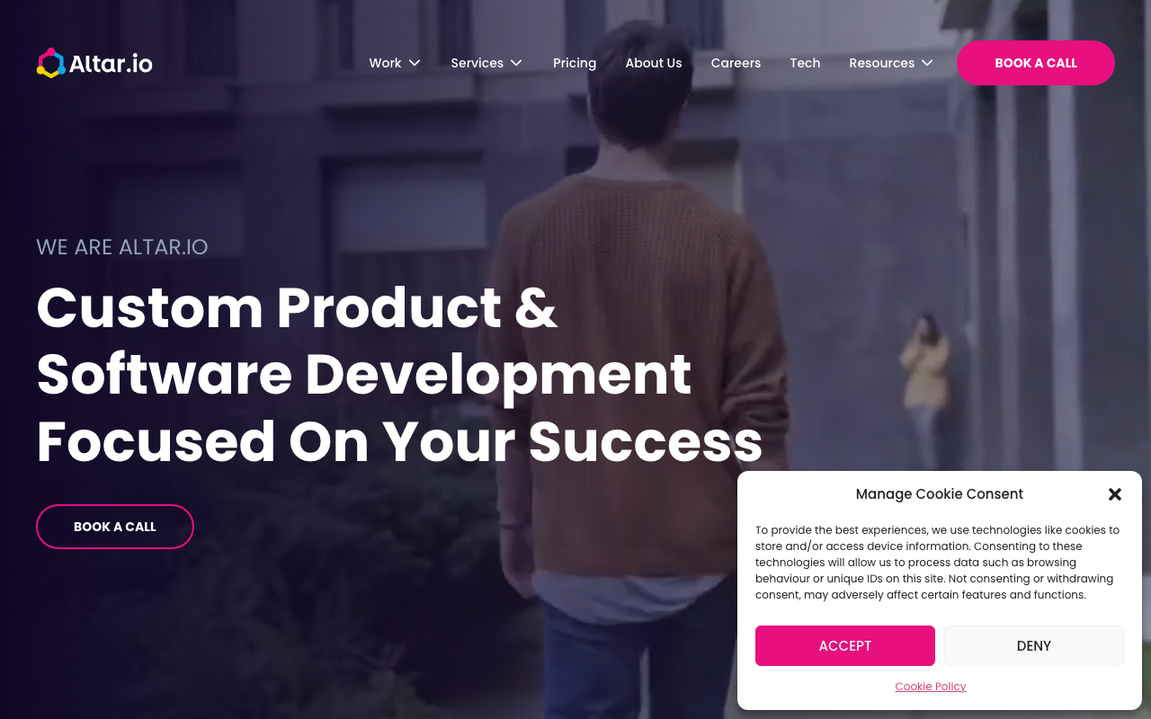 Altar.io homepage