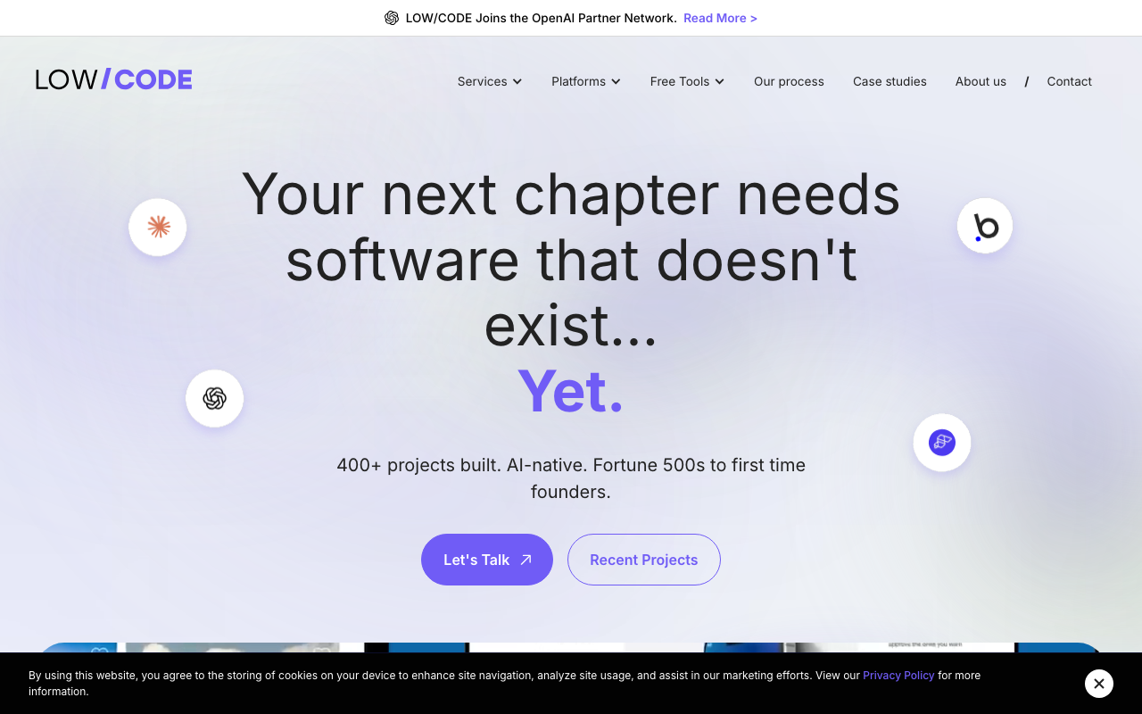 LowCode Agency homepage