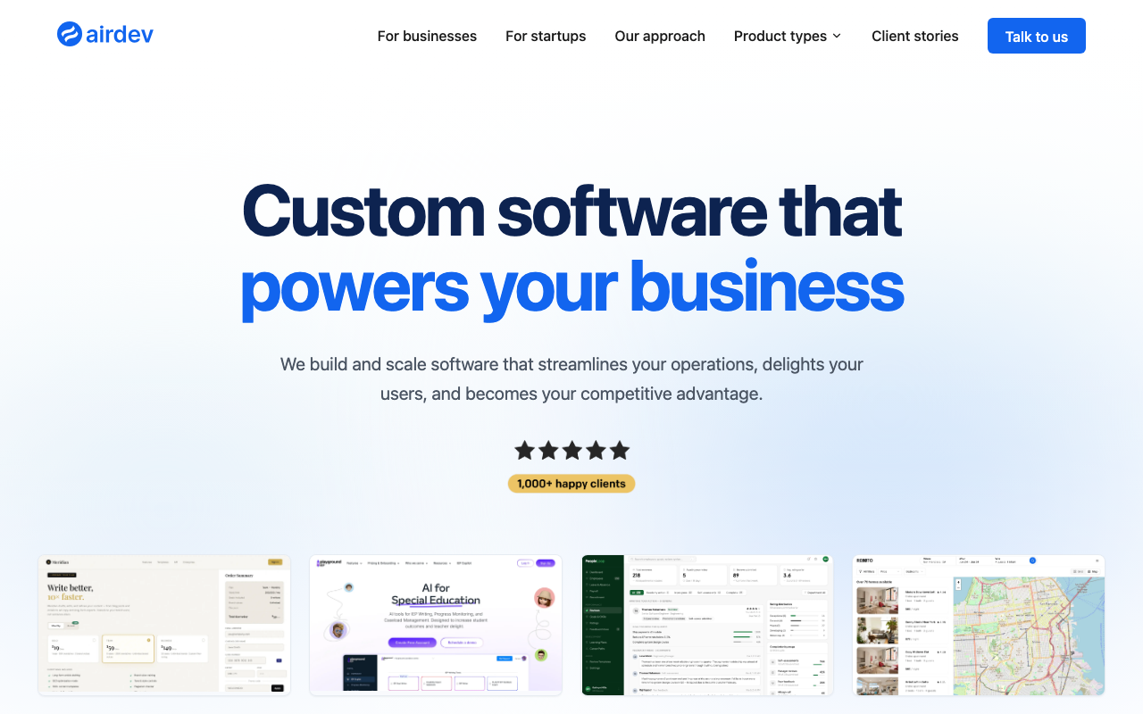 Airdev homepage