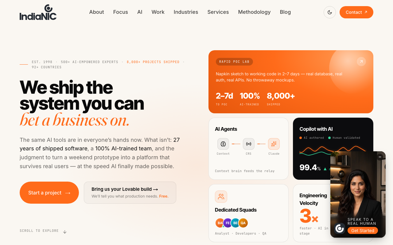IndiaNIC homepage