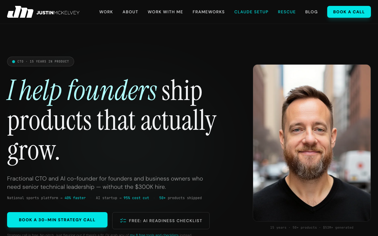 Justin McKelvey homepage