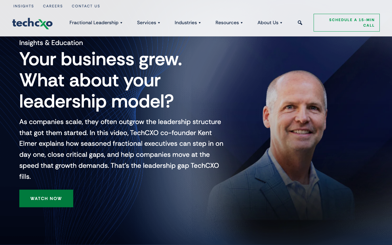 TechCXO homepage