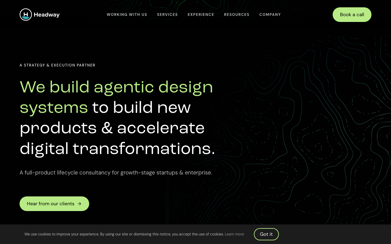 Headway homepage